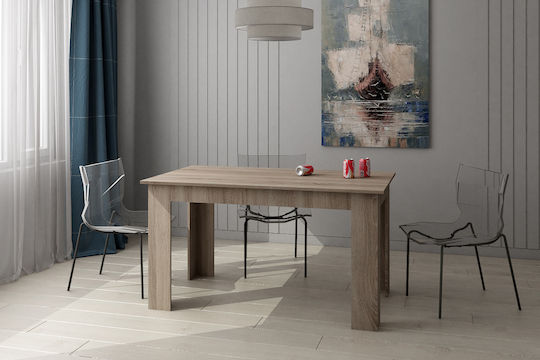 Hazel Τραπέζι Κουζίνας Ξύλινο Truffle Oak 120x80x75εκ.