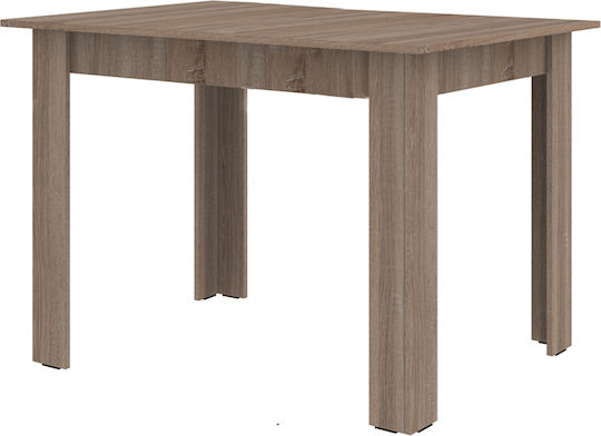 Hazel Τραπέζι Κουζίνας Ξύλινο Truffle Oak 120x80x75εκ.