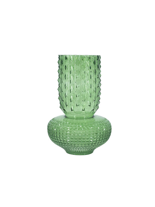 Artekko Vază Decorativă Sticlă Glassy Verde 21.5x21.5x32.6cm 1buc