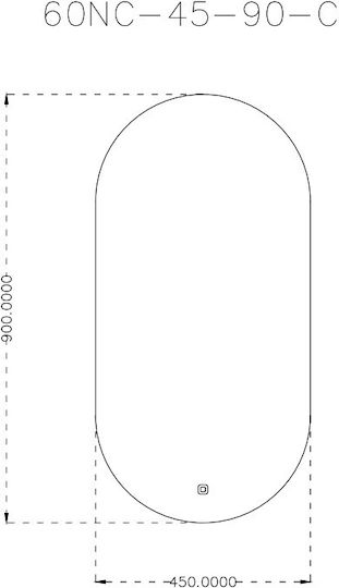 Bronze Art 60NC-45-904 Καθρέπτης Led Αφής 45x90cm Μπρονζέ Bronze Art 60NC-45-904 Καθρέπτης Led Αφής 45x90cm Μπρονζέ