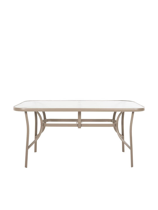 Метално Маса за Малки Външни Пространства Стабилна Champagne 38x38бр