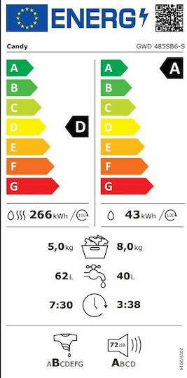 ProWash&Dry 300 Πλυντήριο-Στεγνωτήριο Ρούχων 8kg/5kg Ατμού 1400 Στροφές