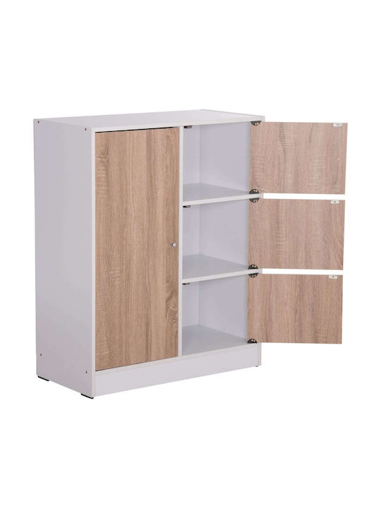 Floor Cabinet Sonama Oak-λευκή Μελαμίνη 80x39.5x99.5pcs