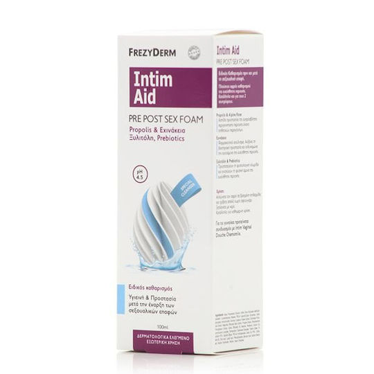 Frezyderm Intim Aid Pre Post Sex Foam Ph4.5 Cleansing Foam for Sensitive Area Before Sexual Intercourse 100ml