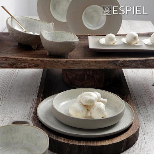 Espiel Platou De Servire Din Ceramică Bej Rectangular Din Lut 31.8x15.8cm 2 Bucăți