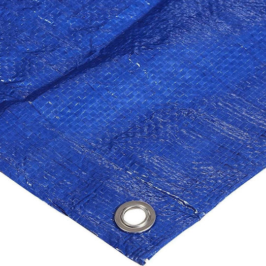 Pânză Impermeabilă Universală 2x2 M 80g/m² Densitate Inele Metalice De Fixare Culoare Albastră