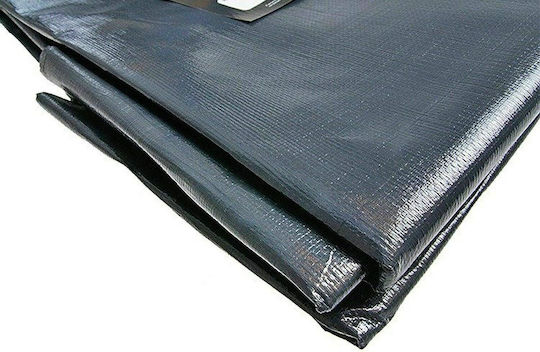 Pânză Impermeabilă 3x4m 200g/m² Densitate Inele De Prindere Gri Închis