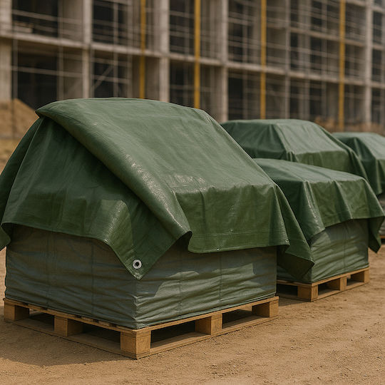 SGTT Pânză Impermeabilă De Acoperire 200gr/m² 12x8m Heavy Duty Verde