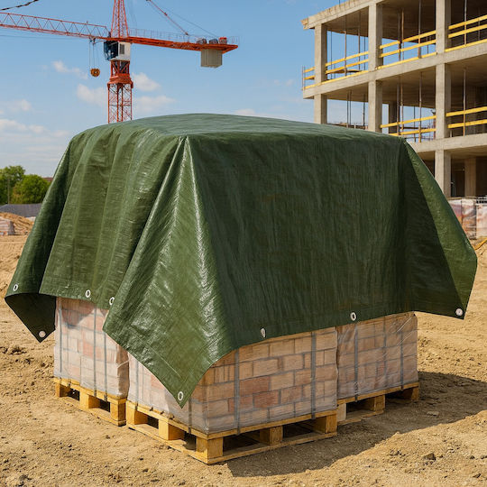 SGTT Pânză Impermeabilă De Acoperire 200gr/m² 12x8m Heavy Duty Verde