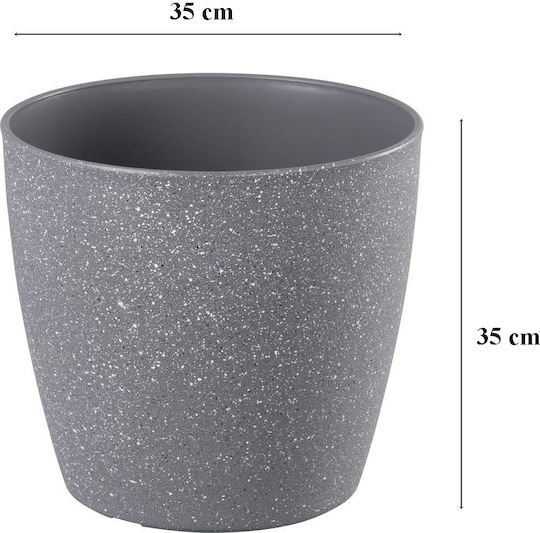 SGTT Kunststoff-Blumentopf Grau 35x35cm
