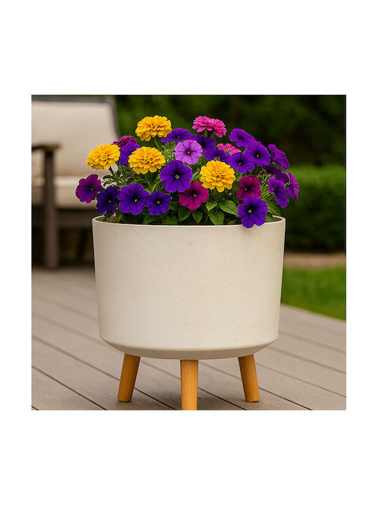 SGTT Ghiveci De Flori Din Plastic Bej 31x31cm