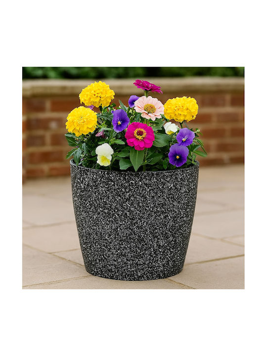 SGTT Kunststoff-Blumentopf Schwarz 35x35cm