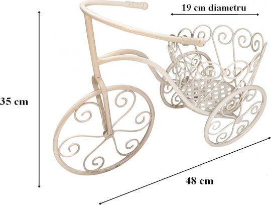 SGTT Vază Pentru Plante Metalică Bej 48x20x35cm