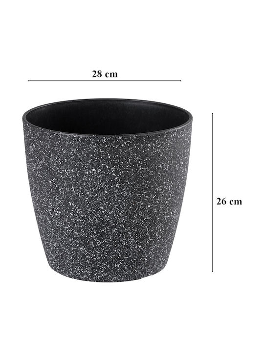 SGTT Blumentopf Kunststoff Schwarz