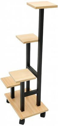 Suport Metalic Bej Pentru Plante 34x23x87cm