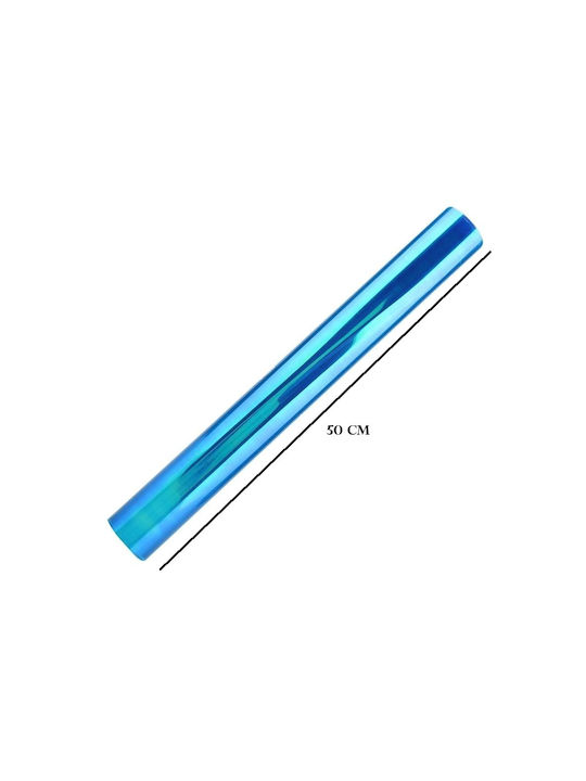 Folie Reflectorizantă Pentru Geam Efect Oglindă Zola Protecție Uv Solară 50 × 100 Cm 70% Transparență 30 Microni Albastru-deschis Argintiu