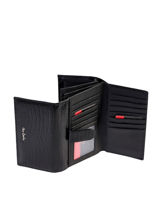 Leder Damenbrieftasche Schwarz