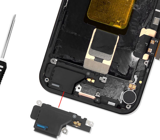Clappio Ersatz-Außenspeaker für Google Pixel 9a Schwarz