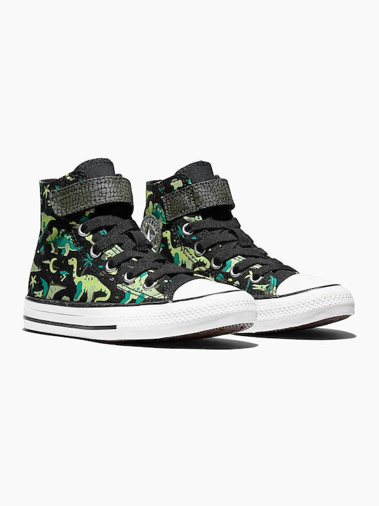 Chuck Taylor All Star Παιδικά Sneakers High με Σκρατς Μαύρα