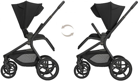 Kikka Boo Goya Platinum Reversible 2 in 1 Baby Stroller Suitable for Newborn Noir 11.1kg