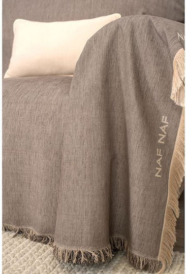 Naf Naf Highline Ριχτάρι Τετραθέσιου Καναπέ Chenille 180x350εκ. Brown-grey