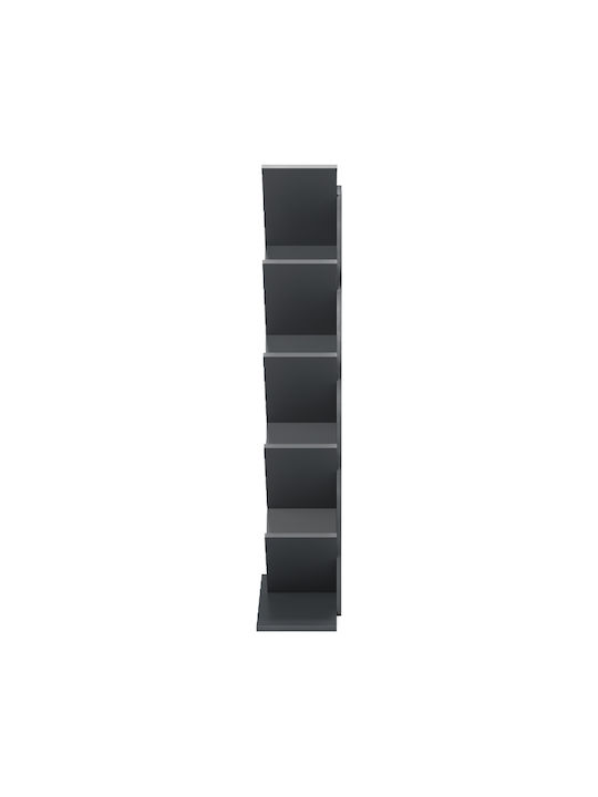 Bookcase Fyllo Anthracite 50x25x141.5cm