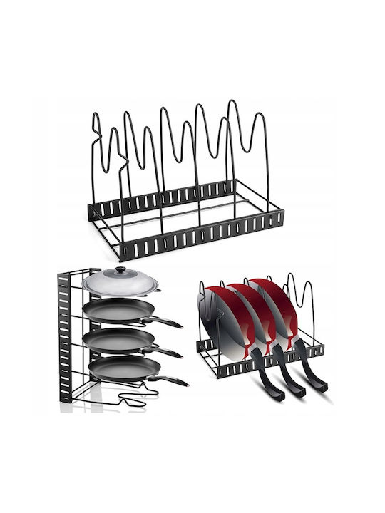 Suport Pentru Oale Și Tigăi Metalic 38x24.5x20.5cm Negru