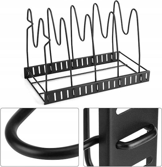 Suport Pentru Oale Și Tigăi Metalic 38x24.5x20.5cm Negru