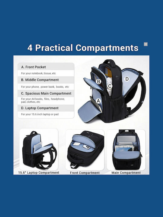 Miss Lulu Backpack Μαύρο