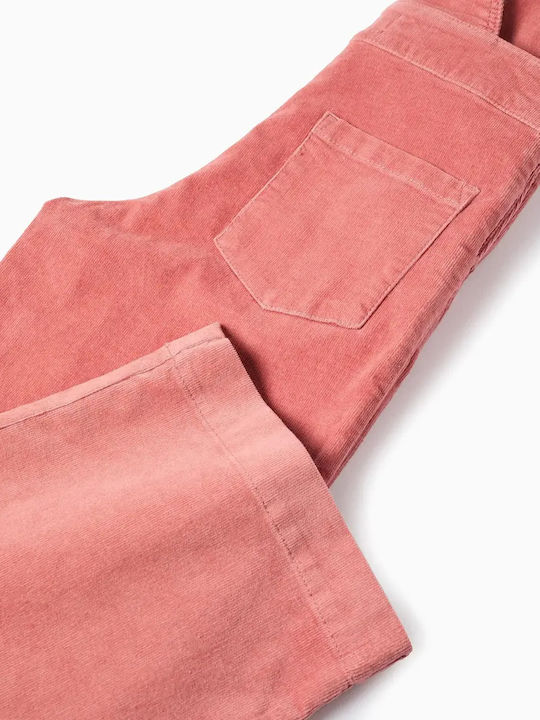 Kids Corduroy Dungarees Dusty Pink