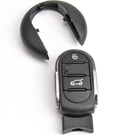 Autoschlüsselhülle mit Schlüsselblatt mit 4 Tasten für Mini Cooper