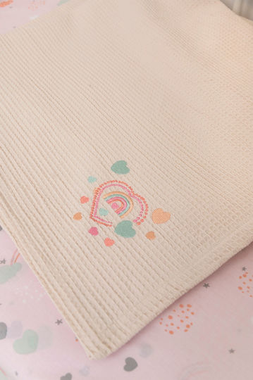 Viokarpet Waffle Pink Baby Blanket 110x140cm