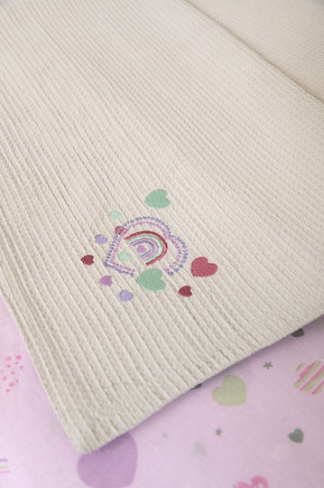 Viokarpet Waffel Babydecke Flieder 110x140cm