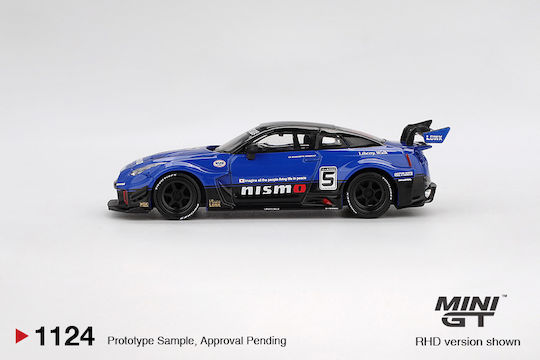 Nissan GTR R35 LB-Silhouette Works GT Син 2025 Модел Автомобил 1:64 Mini GT MGT01124-L