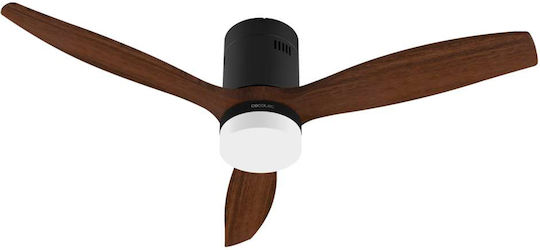 Cecotec EnergySilence Aero 5600 Classic Ceiling Fan 132cm with Light Brown / Black