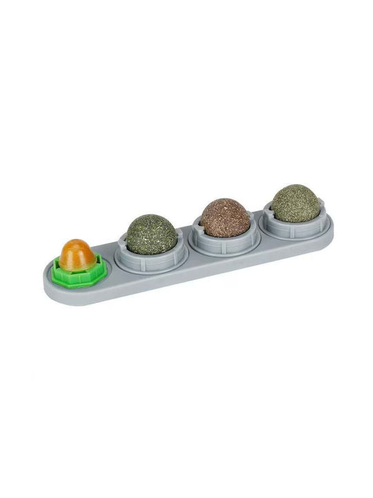 Set 4 Katzenspielzeug mit Katzenminze Bälle Katzen Pflanzenauszug Essbar