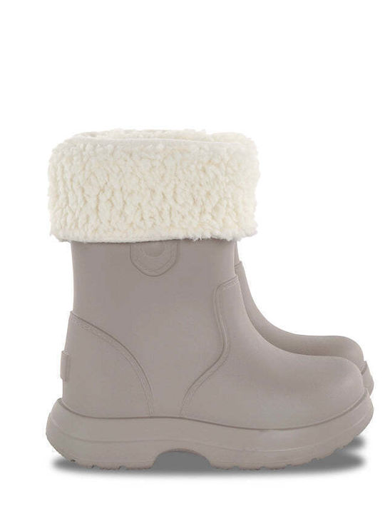 Kinder Gummistiefel mit Innenfutter Beigen