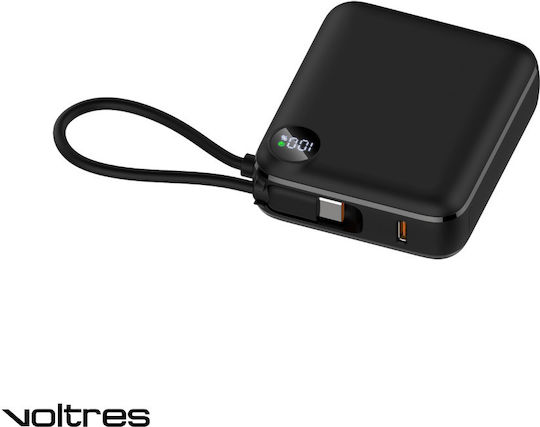 Voltres Power Bank 10000mAh 22.5W cu Port USB-C Negru