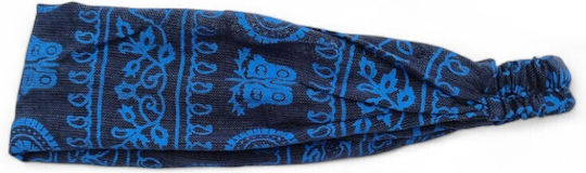 Ba 05 Baumwoll Haarband Mehrfarbig Blau