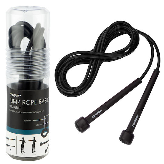 Avento PVC Adjustable Jump Rope with Ball Bearings Black 2.8m
