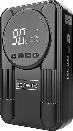 Zenwire Tragbarer Batterie-Starter Auto & Motorrad 2000A mit USB / Taschenlampe 12V