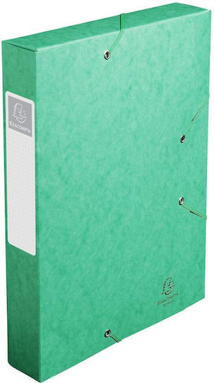 Exacompta 16003h Cutii De Depozitare Premium Set 10 Bucăți Cu Bandă Elastică 60 Mm Realizate Extra Rezistente Spine Din Carton Colorat Etichetă Dosar De Arhivă Din A4 Dosar Document Dosar De Desen Dosar De Depozitare Verde