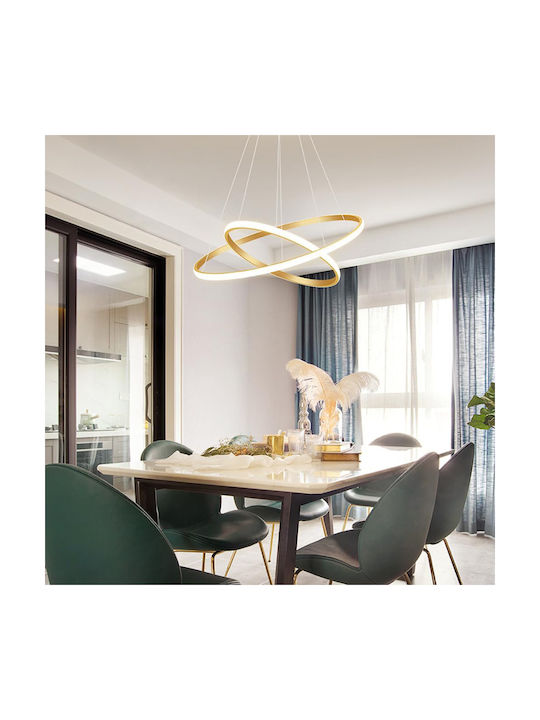 Powertech Deckenleuchte Gold LED mit Natürliches Weiß Licht 60x60x120cm