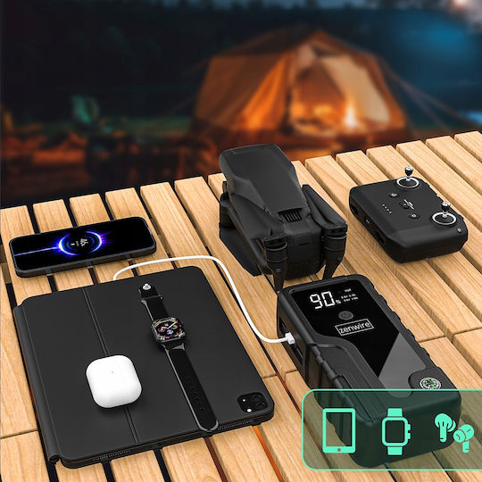 Zenwire CY16 Преносим Стартер за Батерия за Кола и Мотоциклет 6400mAh с Захранваща Банка USB Стъкла 12V
