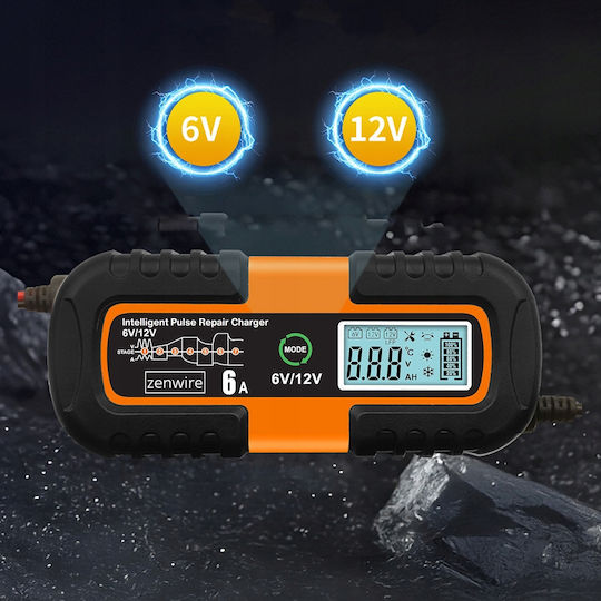 Zenwire JMD-6S Autombatterieladegerät & Motorrad Batterieladegerät 6/12V