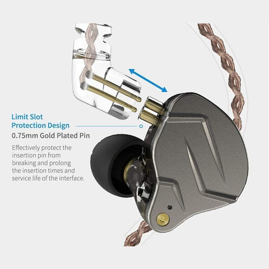KZ Căști In Ear Zsn Pro Cu Microfon Gri