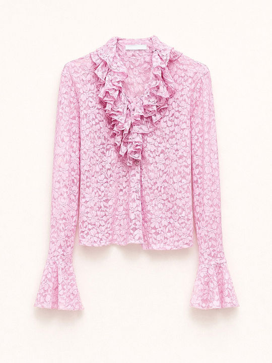Long Sleeve Women's Pink Shirt