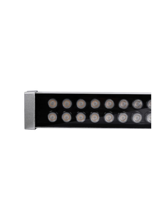 GloboStar Lampa De Podea Pentru Exterior LED Mașină De Spălat Pe Perete 72W Cu Lumină Alb Cald IP66 Gri