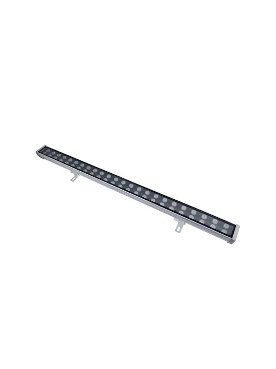 GloboStar Lampa De Podea Pentru Exterior LED Mașină De Spălat Pe Perete 48W Cu Alb Cald IP66 Gri