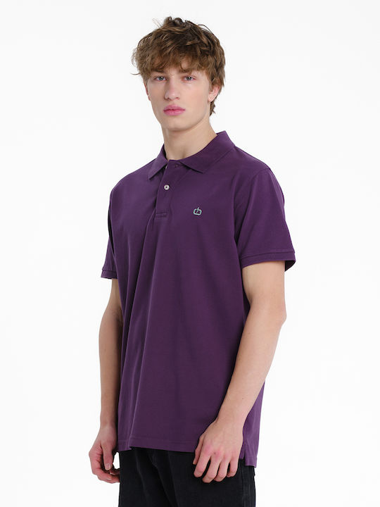 Short Sleeve Polo T-shirt Purple